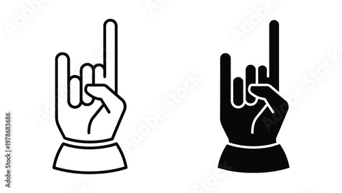 Two different hand gestures displayed in a side-by-side comparison