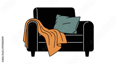 A simple illustration of a sofa.