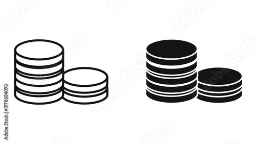 Comparison of stacked disks with different color schemes and sizes