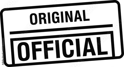 Bold black and white rectangular stamp graphic with 'ORIGINAL OFFICIAL' text, signifying authentic and verified product status, ensuring trusted quality