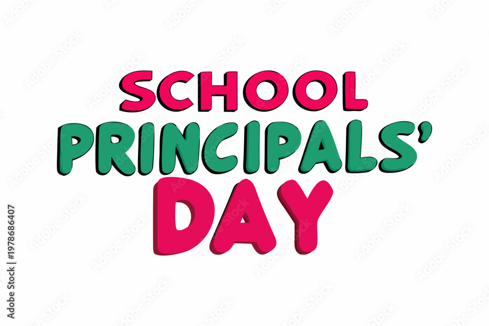 Obraz premium SCHOOL PRINCIPALS' DAY vector illustration isolated on white background