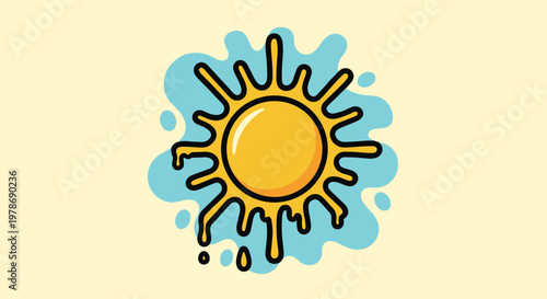 Sun Icon Weather Symbol Graphic.
