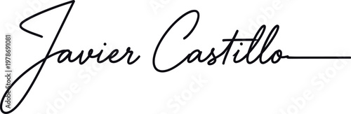 A signature of Javier Castillo in black ink on a white background