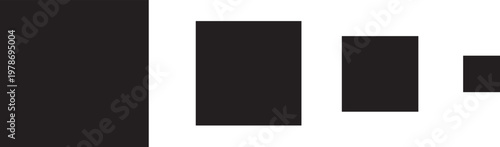 Black rectangles of varying sizes with white borders