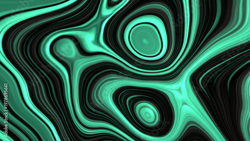 Abstract swirling green and black pattern perfect for backgrounds, wallpaper, prints, web design, and artistic projects in need of a modern touch.