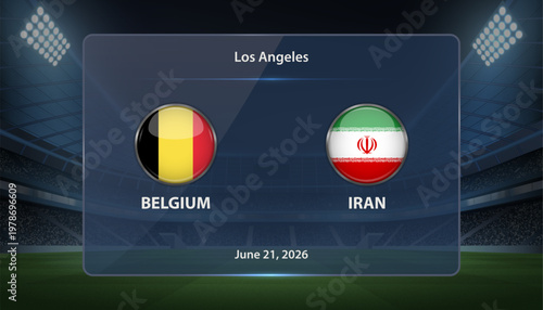 Belgium vs Iran Soccer Match Scoreboard