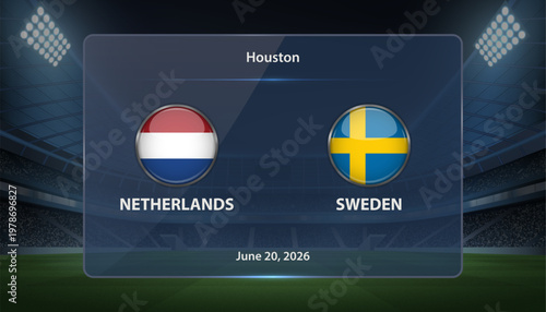 Netherlands vs Sweden Soccer Match Scoreboard
