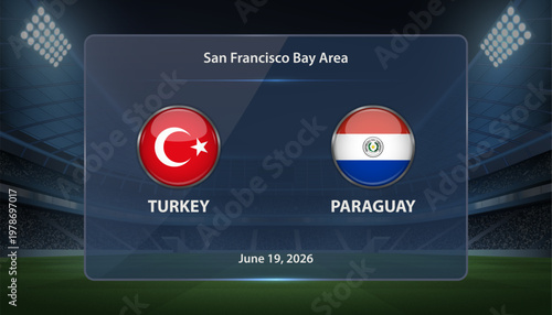 Turkey vs Paraguay Soccer Match Scoreboard