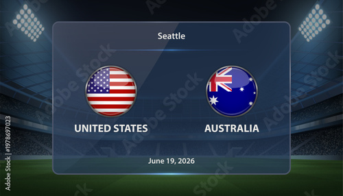 United States vs Australia Soccer Match Scoreboard