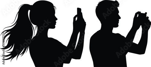 Silhouette of two male friends standing together, one leaning on the other's shoulder, representing friendship, brotherhood, support, and casual connection.