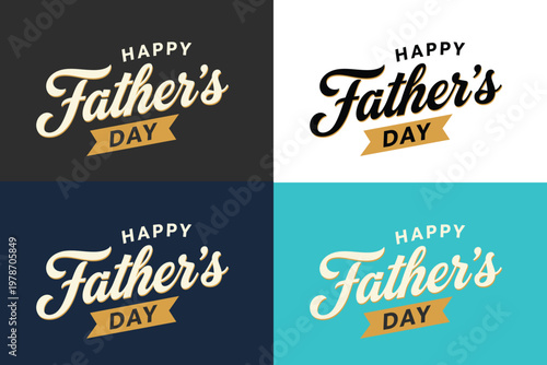 Happy father's day script font design for dad