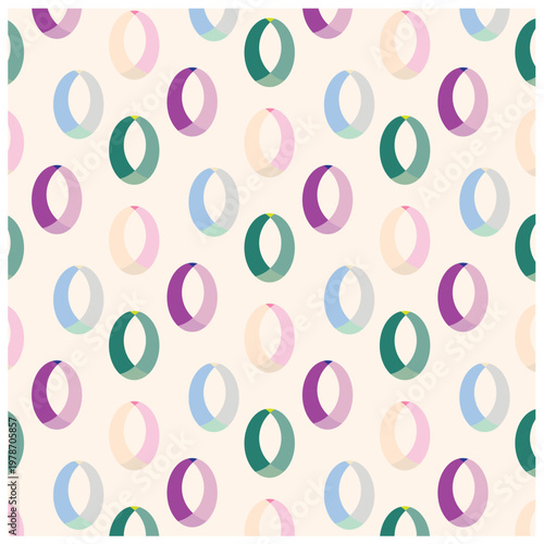 A minimalist geometric pattern with half- circle shape .