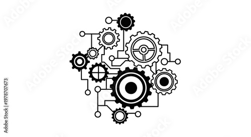 A complex gear system illustration.