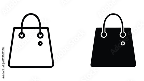 Contrasting shopping bags with different color schemes and designs