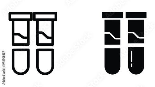 Test tube icons with different fill levels
