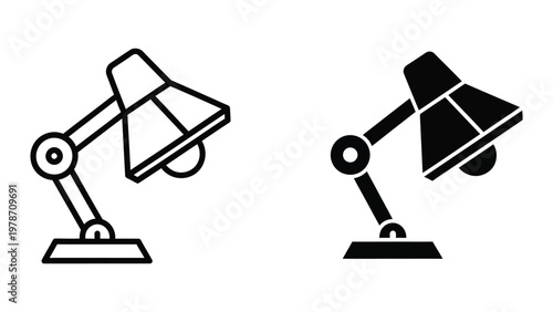 Comparison of a traditional desk lamp and a modern adjustable floor lamp