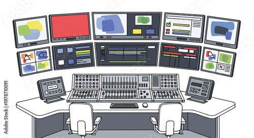 Broadcast Control Room Technology Setup