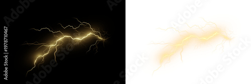 Konstfotografi Powerful lightning bolt