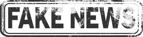 Fake News Warning Stamp Vector Illustration