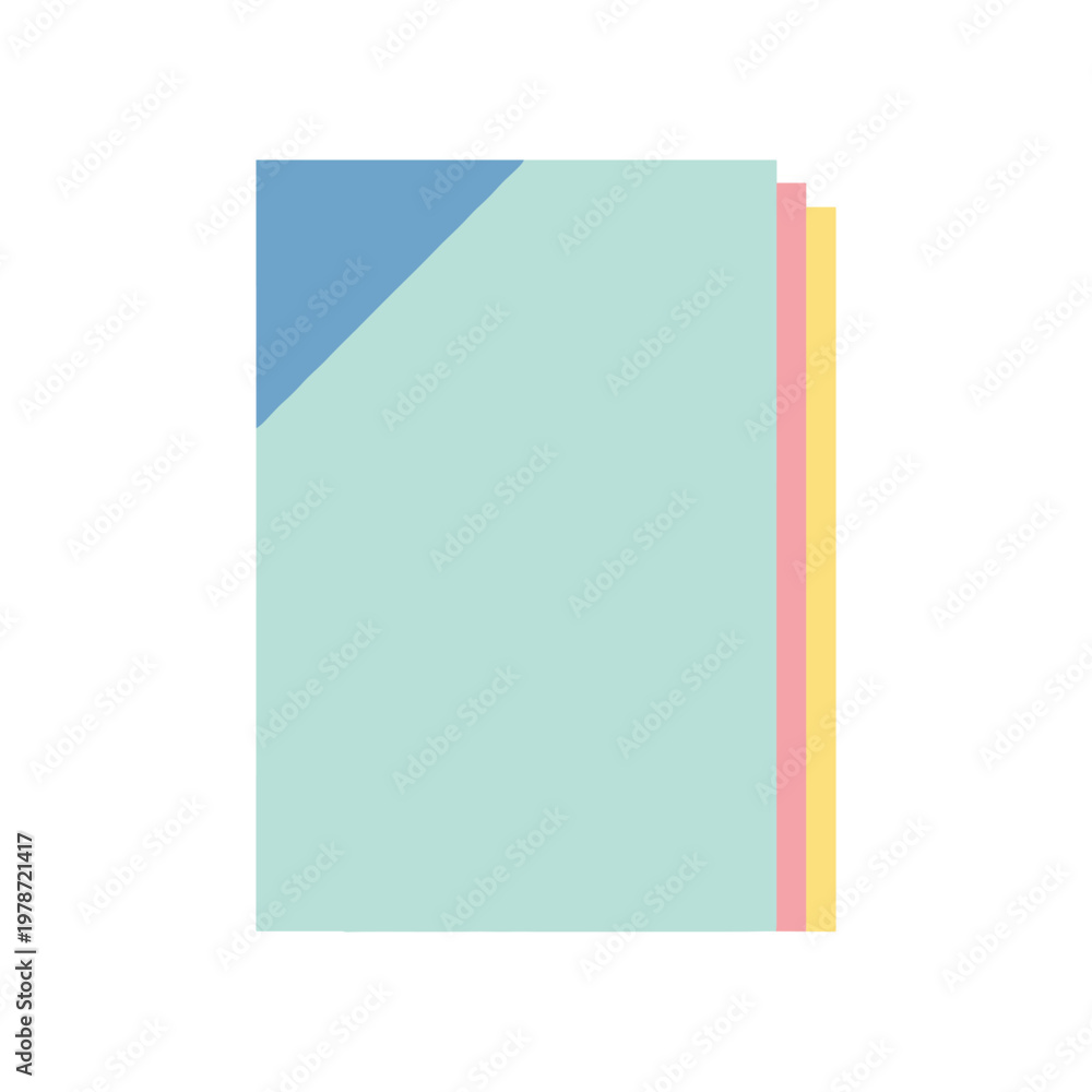 Fototapeta premium Stack of colorful paper sheets, nobody, office supplies