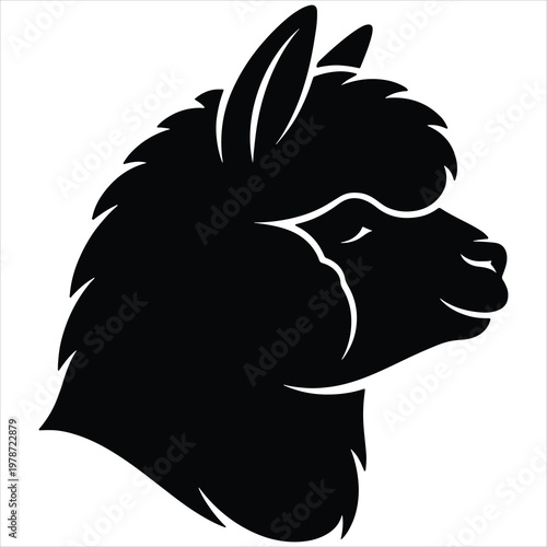 Stylized llama head icon