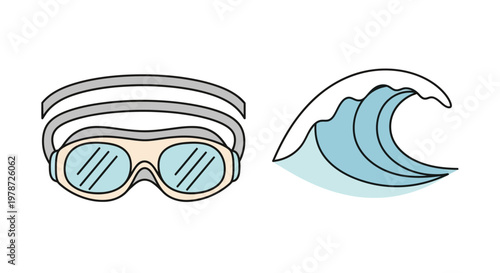 Swim Goggles for Ocean Swimming.