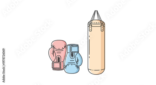 Boxing Gloves and Punching Bag Equipment.