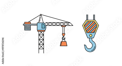 Crane Hook Construction Equipment Machine.