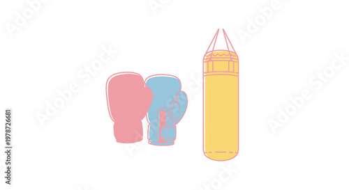 Boxing Gloves and Punching Bag Equipment.