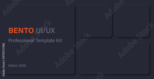  Minimalist Bento Layout Design for Dashboard and Presentation with Soft Shadows