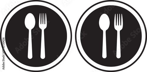 Restaurant icons with fork and spoon symbols restaurant sign food service restaurant icon dining icon eating icon food industry restaurant logo restaurant pictogram eatery pictogram utensils