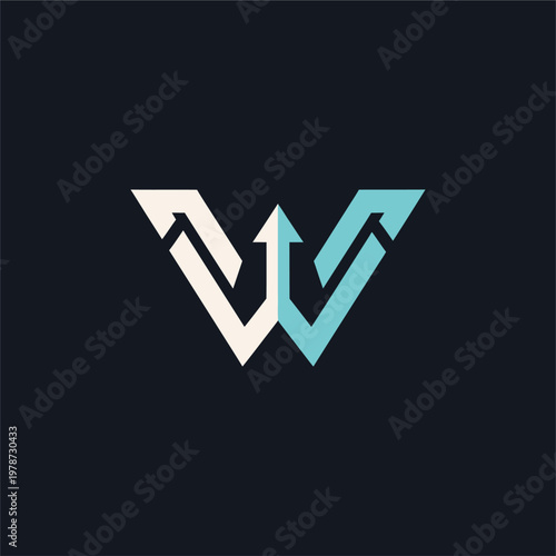 Letter W logo design symbol.