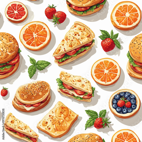Foods Pattern design very cool