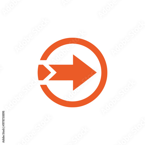Free Download Orange arrow symbol in circle. - GFXLoad