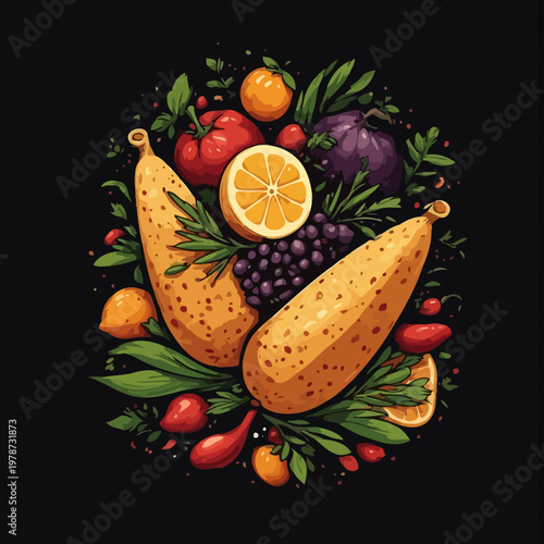 Foods Pattern design very cool