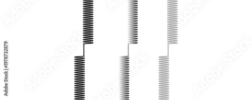 Flexible spring icon vector outline set illustration sign