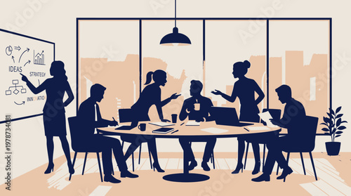 Business people in a meeting room.