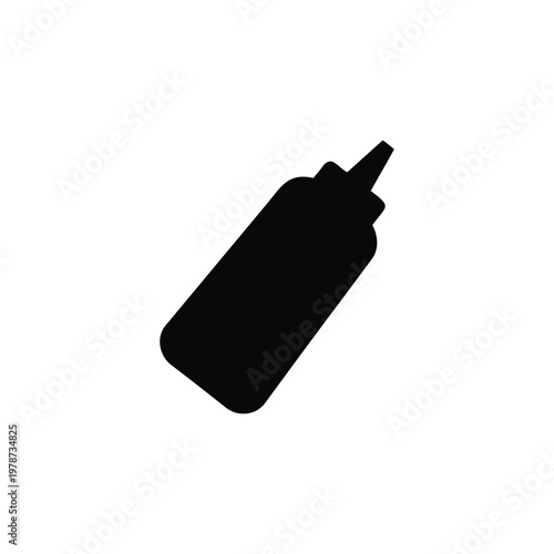 Ketchup silhouette vector flat illustration design.