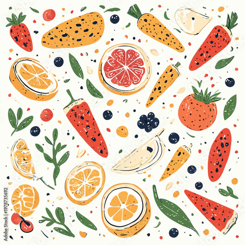 Food Pattern Design Very Cool