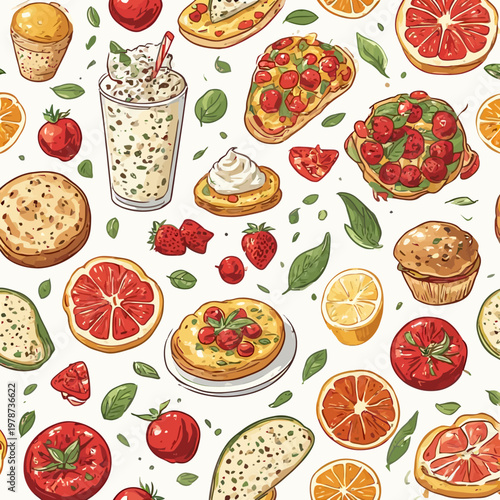 Food Pattern Design Very Cool