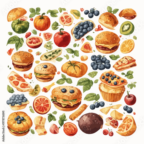 Food Pattern Design Very Cool