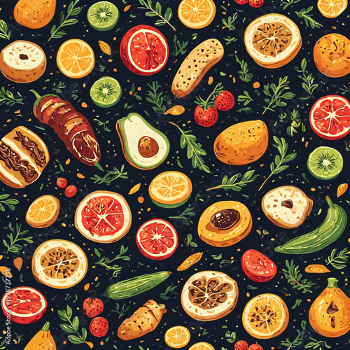 Food Pattern Design Very Cool