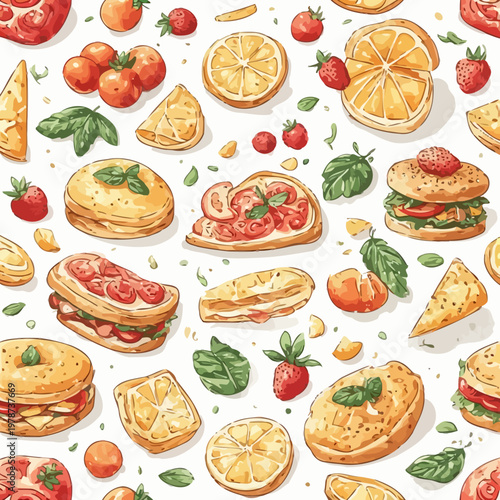 Food Pattern Design Very Cool