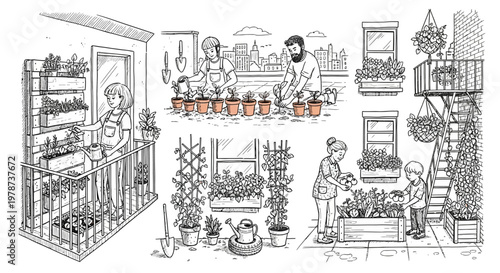 People in a greenhouse or garden center