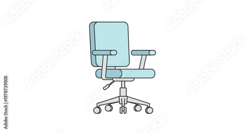 Ergonomic office chair with wheels.