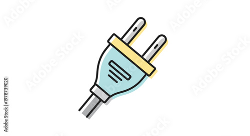 Electric plug with prongs inserted.