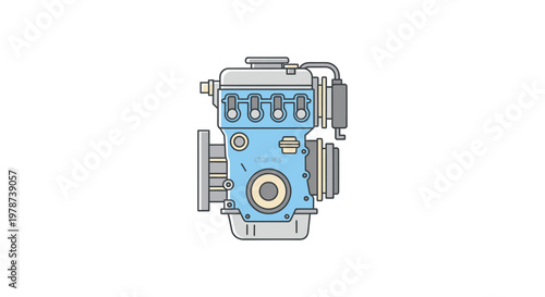 Industrial Machine Gear Component Closeup.