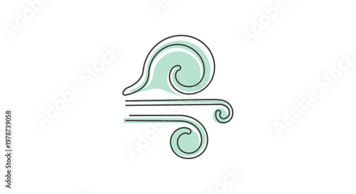 Wind weather icon symbol design.