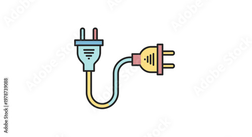 Electric plug and socket connection.
