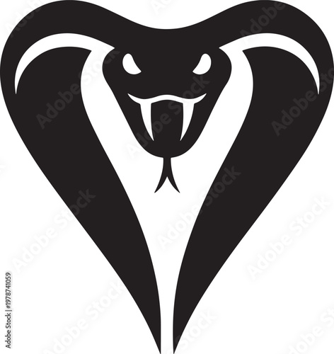 black snake head logo art